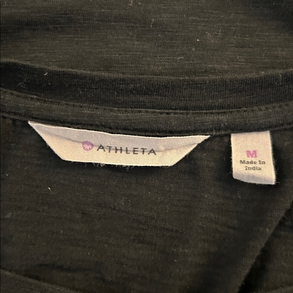 Athleta Black Cotton Blend Yoga Running Pilates Gym Workout Athletic Tank Top M - Picture 5 of 6